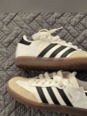 Adidas Samba Indoor Soccer Shoes Kids Size 12.5 White